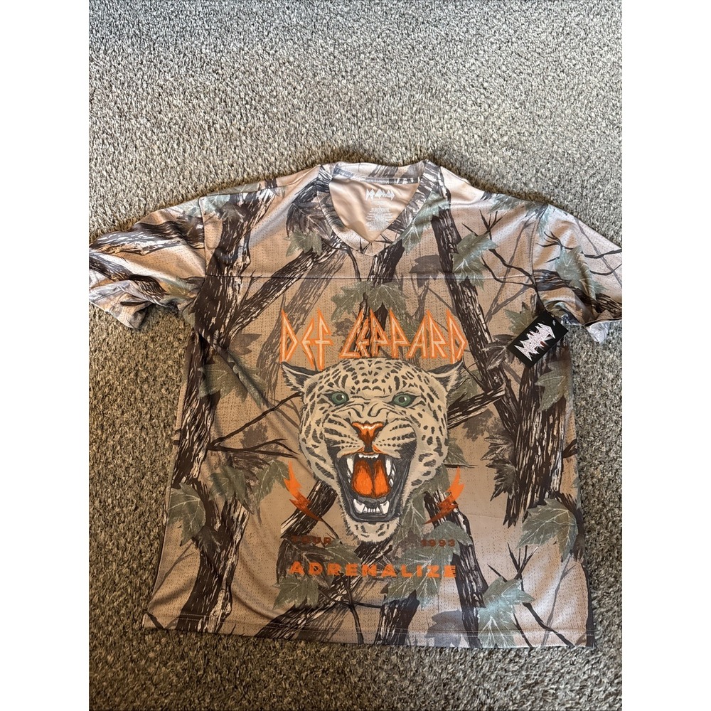 Def Leppard Concert Adrenalize 1993 World Tour Camo Shirt S